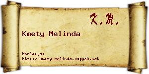 Kmety Melinda névjegykártya